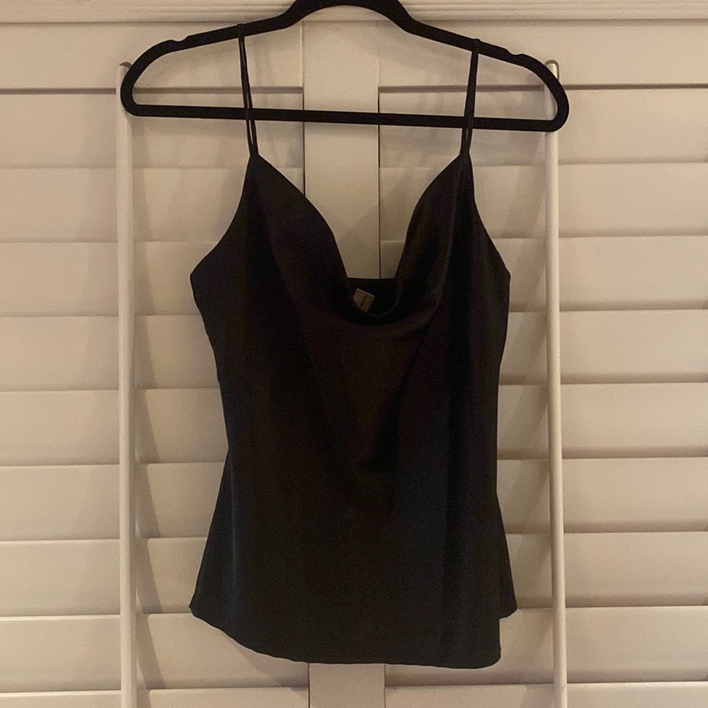Cowl Neck Satin Tank